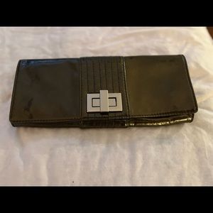 Kooba Penelope Patent Leather Brown Clutch